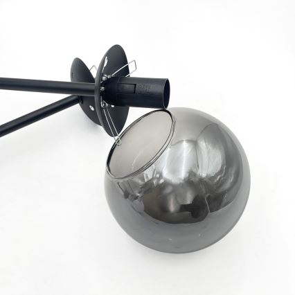 Brilagi - Επιφανειακό φωτιστικό οροφής MALIVA 4xE14/15W/230V μαύρο/καπνιστό