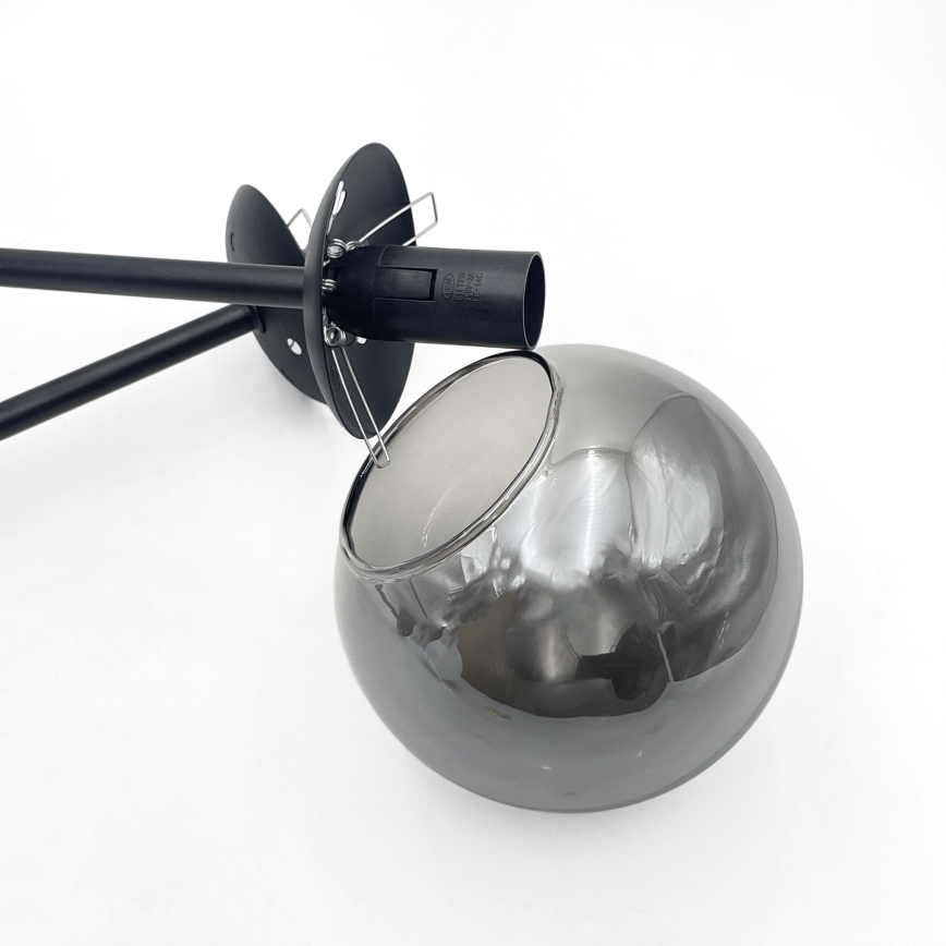 Brilagi - Επιφανειακό φωτιστικό οροφής MALIVA 4xE14/15W/230V μαύρο/καπνιστό