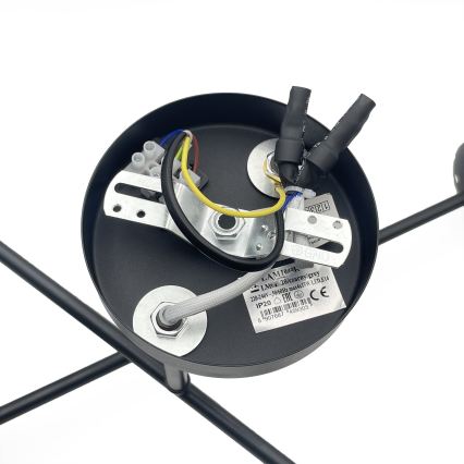 Brilagi - Επιφανειακό φωτιστικό οροφής MALIVA 4xE14/15W/230V μαύρο/καπνιστό