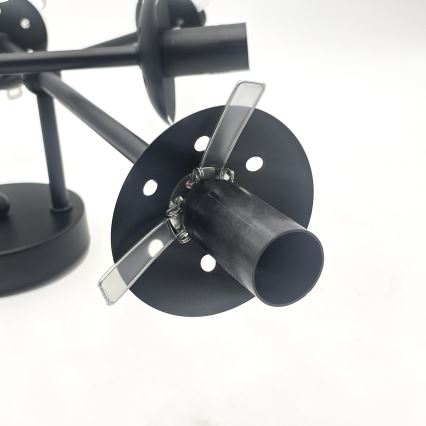 Brilagi - Επιφανειακό φωτιστικό οροφής MALIVA 6xE14/15W/230V μαύρο/καπνιστό