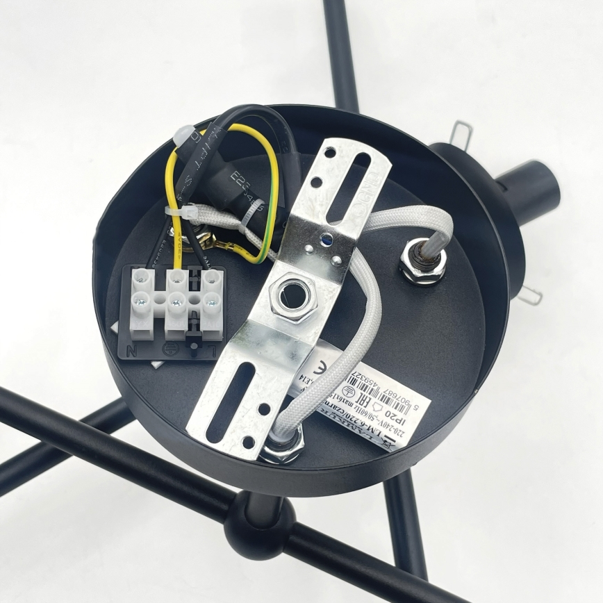 Brilagi - Επιφανειακό φωτιστικό οροφής MALIVA 6xE14/15W/230V μαύρο/καπνιστό