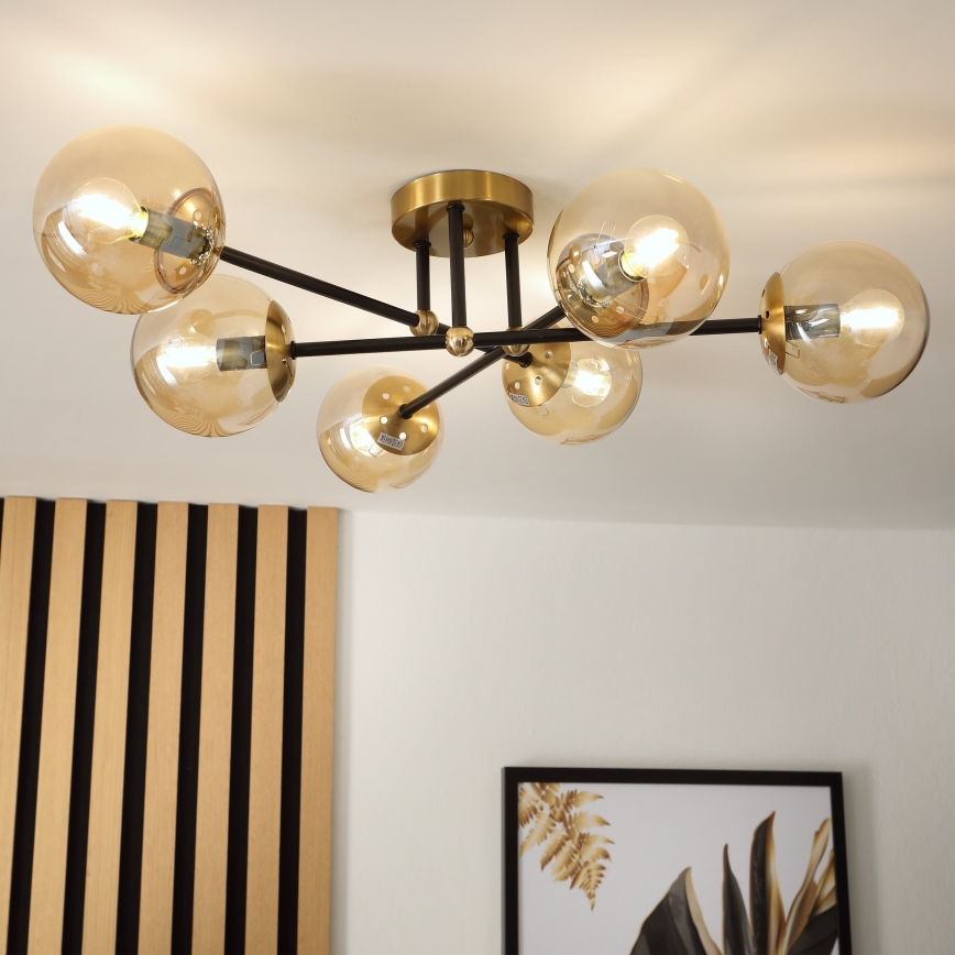 Brilagi - Επιφανειακό φωτιστικό οροφής MALIVA 6xE14/15W/230V χρυσό