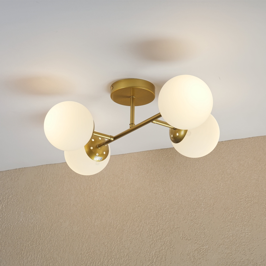 Brilagi - Επιφανειακό φωτιστικό οροφής MALONY 4xE14/20W/230V χρυσό