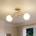 Brilagi - Επιφανειακό φωτιστικό οροφής MILO 2xE27/60W/230V, χρυσό
