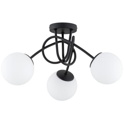 Brilagi - Επιφανειακό φωτιστικό οροφής MILO 3xE27/60W/230V μαύρο