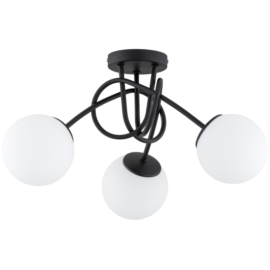 Brilagi - Επιφανειακό φωτιστικό οροφής MILO 3xE27/60W/230V μαύρο