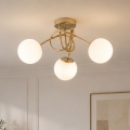 Brilagi - Επιφανειακό φωτιστικό οροφής MILO 3xE27/60W/230V χρυσό