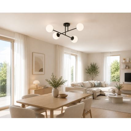 Brilagi - Επιφανειακό φωτιστικό οροφής MILO 4xE27/60W/230V μαύρο