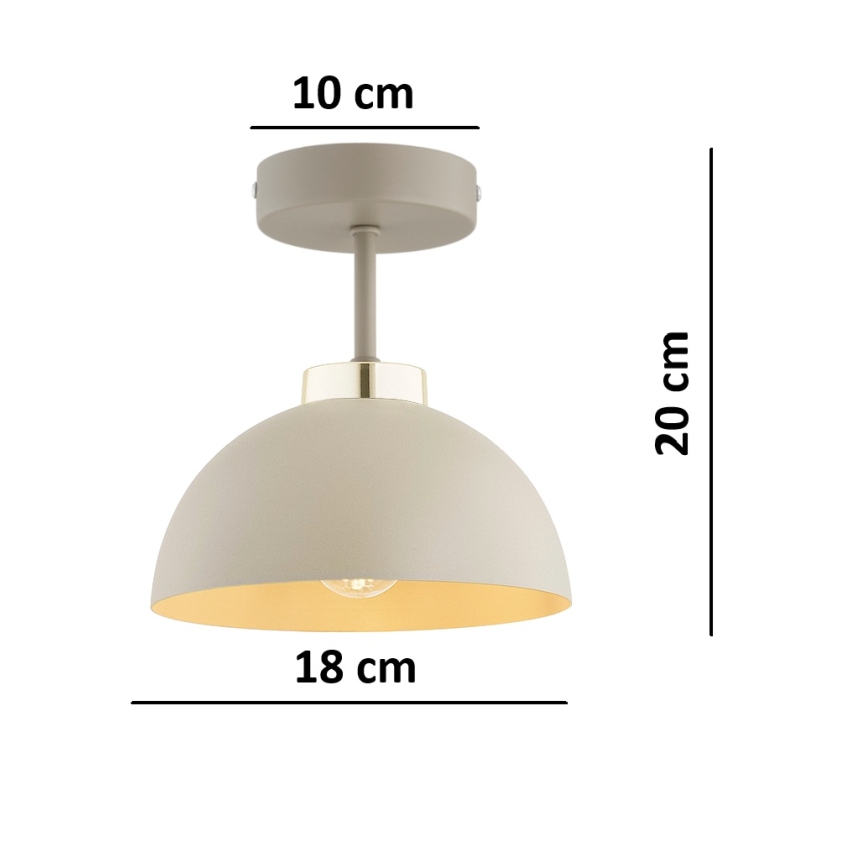 Brilagi - Επιφανειακό φωτιστικό οροφής MOON 1xE27/60W/230V μπεζ/χρυσό