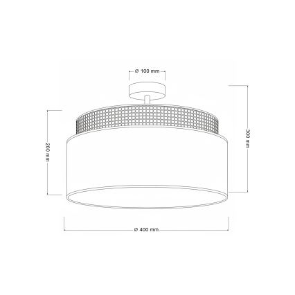 Brilagi - Επιφανειακό φωτιστικό οροφής PADOVA 1xE27/60W/230V Ø 40 cm εκρού