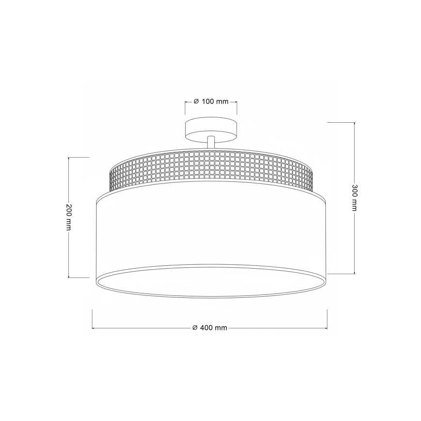 Brilagi - Επιφανειακό φωτιστικό οροφής PADOVA 1xE27/60W/230V Ø 40 cm εκρού