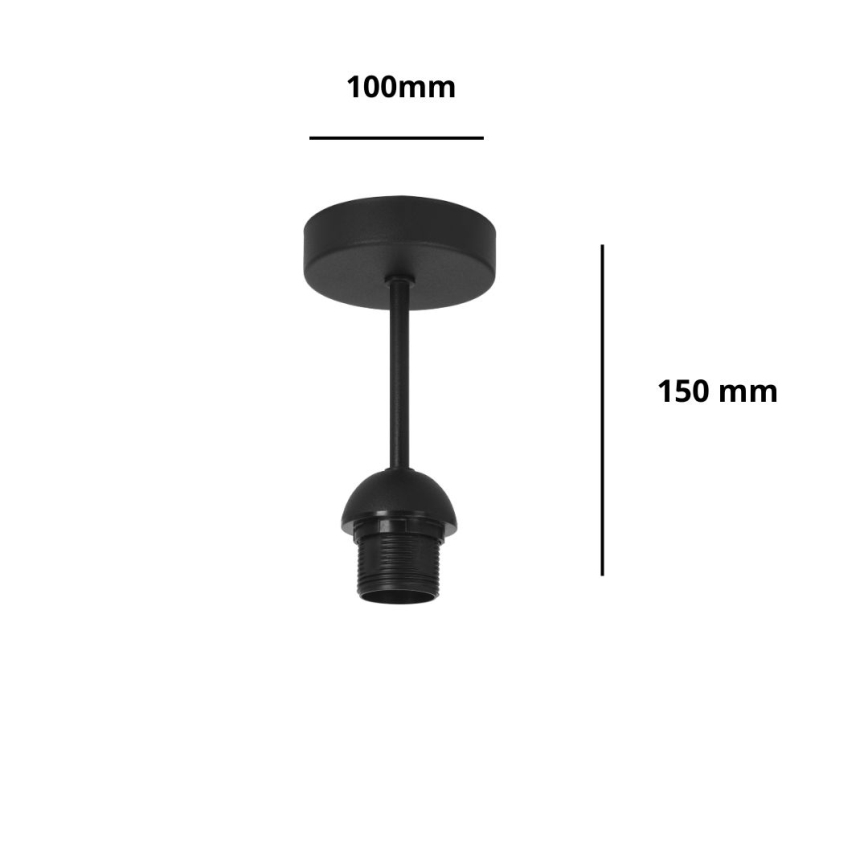 Brilagi - Επιφανειακό φωτιστικό οροφής PARTY 1xE27/60W/230V Ø 10 cm μαύρο