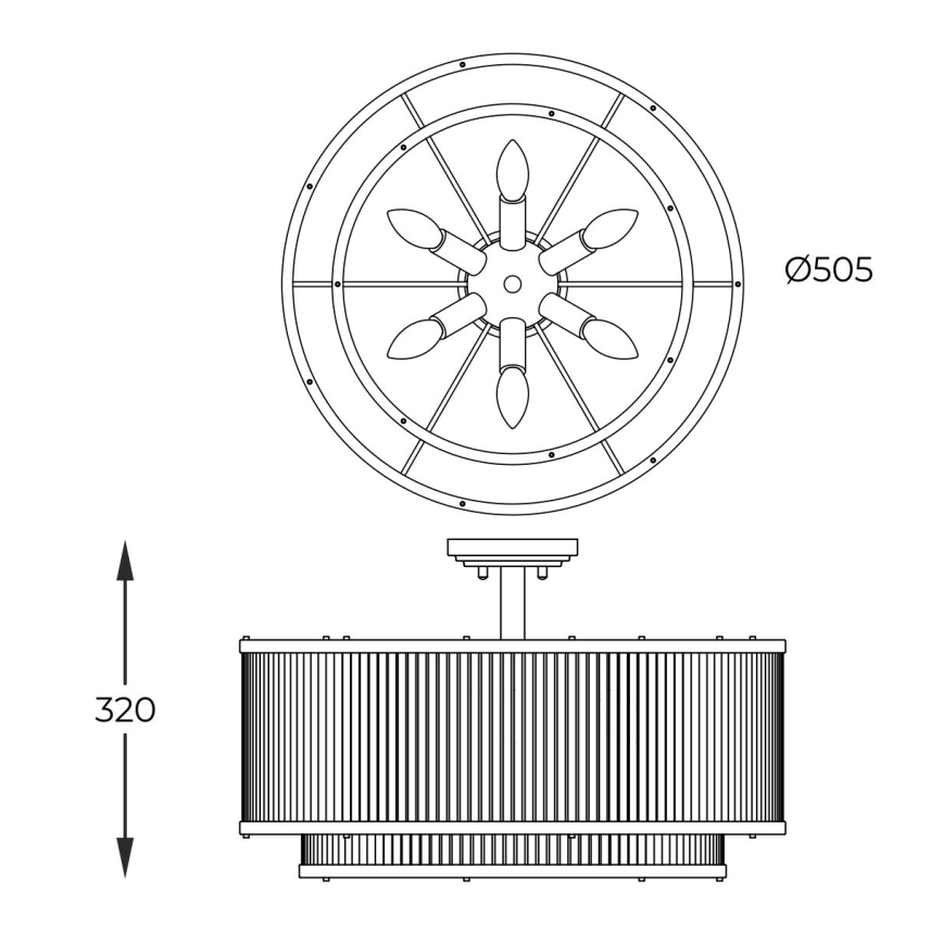 Brilagi - Επιφανειακό φωτιστικό οροφής RAMOS 6xE14/60W/230V χρυσό