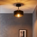 Brilagi - Επιφανειακό φωτιστικό οροφής SPRING 1xE27/60W/230V μαύρο/χρυσό