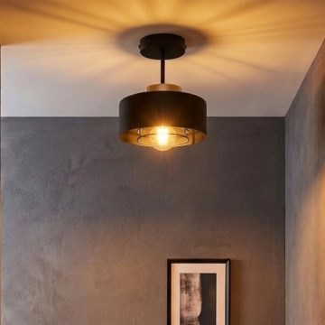 Brilagi - Επιφανειακό φωτιστικό οροφής SPRING 1xE27/60W/230V μαύρο/χρυσό