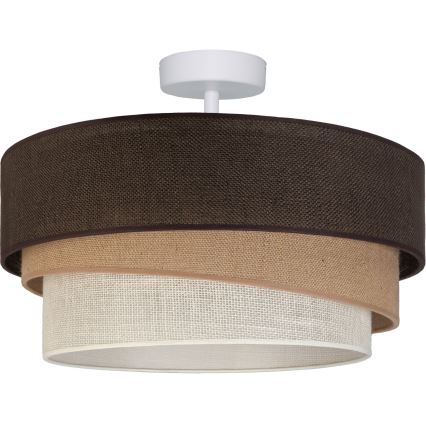 Brilagi - Επιφανειακό φωτιστικό οροφής TRIO 1xE27/60W/230V διάμ. 40 cm καφέ/μπεζ/λευκό