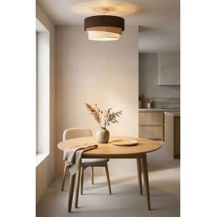 Brilagi - Επιφανειακό φωτιστικό οροφής TRIO 1xE27/60W/230V διάμ. 40 cm καφέ/μπεζ/λευκό
