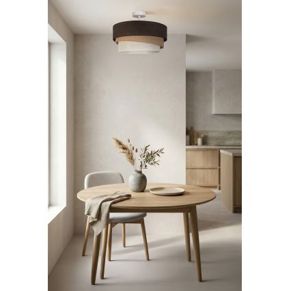 Brilagi - Επιφανειακό φωτιστικό οροφής TRIO 1xE27/60W/230V διάμ. 40 cm καφέ/μπεζ/λευκό