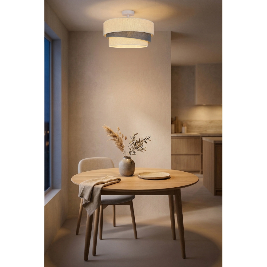 Brilagi - Επιφανειακό φωτιστικό οροφής TRIO 1xE27/60W/230V διάμ. 40 cm εκρού/γκρί