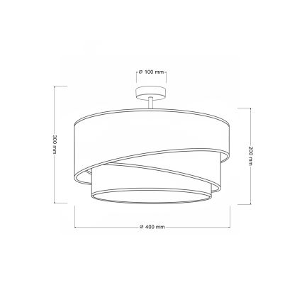 Brilagi - Επιφανειακό φωτιστικό οροφής TRIO 1xE27/60W/230V διάμ. 40 cm εκρού/γκρί