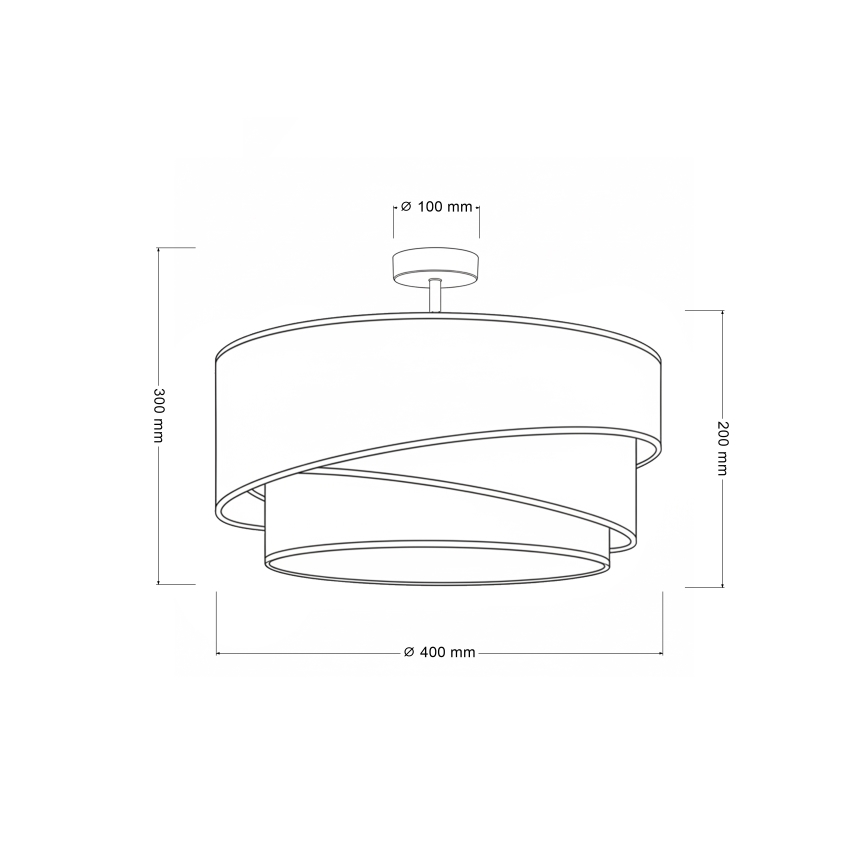 Brilagi - Επιφανειακό φωτιστικό οροφής TRIO 1xE27/60W/230V διάμ. 40 cm εκρού/γκρί