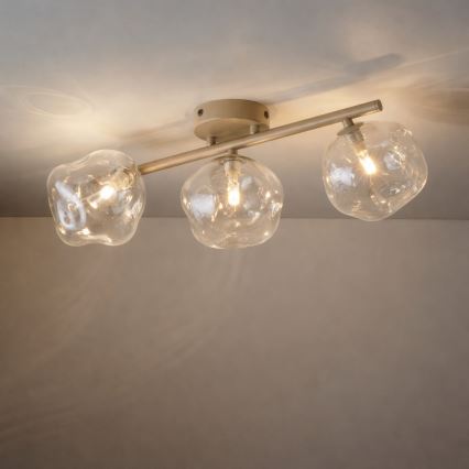 Brilagi - Επιφανειακό φωτιστικό οροφής VULCANO 3xG9/8W/230V μπεζ/καπνιστό μπεζ