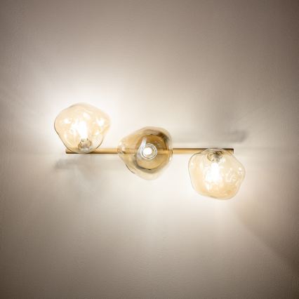 BRILAGI - Επιφανειακό φωτιστικό οροφής VULCANO 3xG9/8W/230V μπεζ/καπνιστό μπεζ