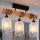 Brilagi - Επιφανειακό φωτιστικό οροφής WOOD GLASS 3xE27/60W/230V πεύκο/μαύρο/λευκό