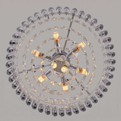 BRILAGI - Επιφανειακός πολυέλαιος ECLIPSE 9xE14/10W/230V Ø 58 cm ασημί