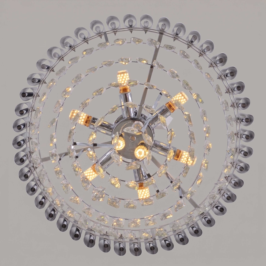 BRILAGI - Επιφανειακός πολυέλαιος ECLIPSE 9xE14/10W/230V Ø 58 cm ασημί