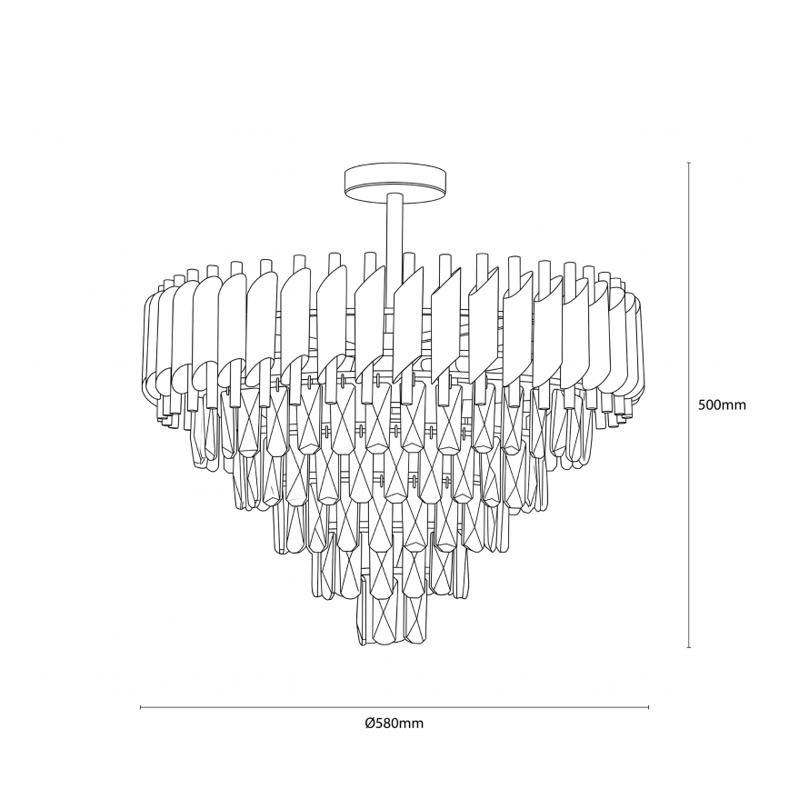 BRILAGI - Επιφανειακός πολυέλαιος ECLIPSE 9xE14/10W/230V Ø 58 cm ασημί