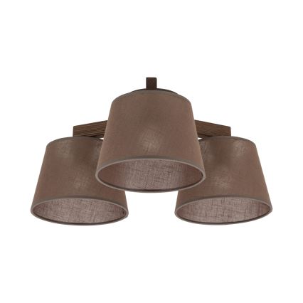 Brilagi - Επιφανειακός πολυέλαιος LATTE 3xE27/15W/230V πεύκο/καφέ