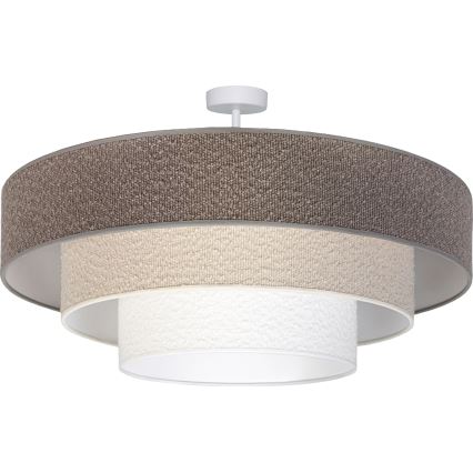 Brilagi - Επιφανειακός πολυέλαιος LUNETA 3xE27/60W/230V Ø 80 cm γκρι/κρεμ/λευκό