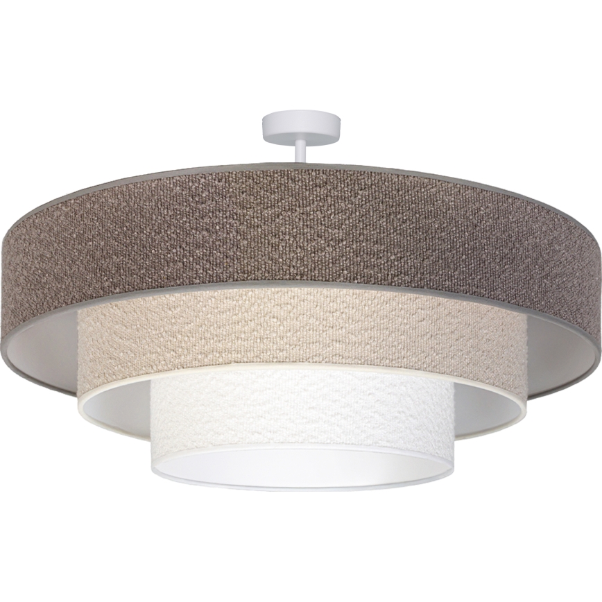 Brilagi - Επιφανειακός πολυέλαιος LUNETA 3xE27/60W/230V Ø 80 cm γκρι/κρεμ/λευκό