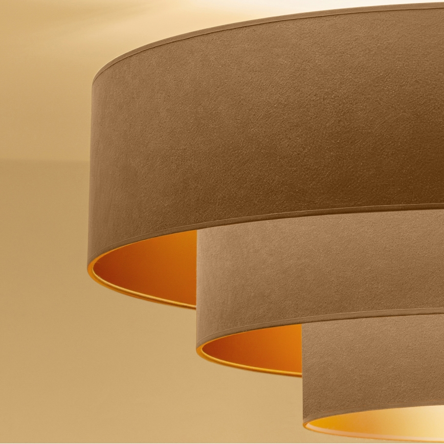 Brilagi - Επιφανειακός πολυέλαιος LUNETA 3xE27/60W/230V Ø 80 εκ. μπεζ/χρυσό