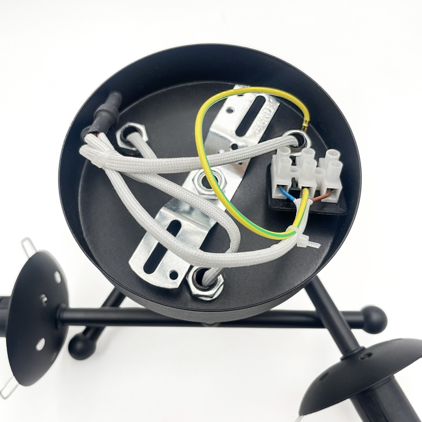 Brilagi - Επιφανειακός πολυέλαιος MALIVA 3xE14/15W/230V μαύρο/διάφανο