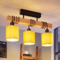 Brilagi - Επιφανειακός πολυέλαιος NUBILA 3xE27/60W/230V πεύκο/κίτρινο