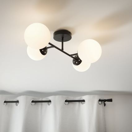 Brilagi - Επιφανειακός πολυέλαιος οροφής MALONY 4xE14/20W/230V μαύρο