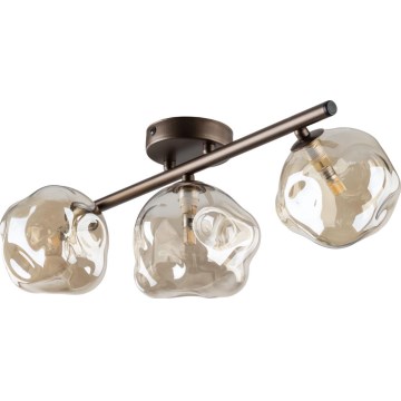 Brilagi - Επιφανειακός πολυέλαιος οροφής VULCANO 3xG9/8W/230V καφέ/καπνιστό μπεζ