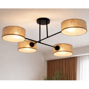 Brilagi - Επικαθήμενο φωτιστικό οροφής VIRGO 4xE14/40W/230V μπεζ/μαύρο