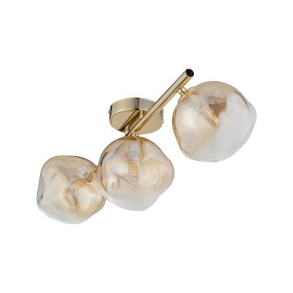 Brilagi - Επικαθήμενο φωτιστικό οροφής VULCANO 3xG9/8W/230V χρυσό/καπνιστό μπεζ