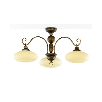 Brilagi - Επικαθήμενος πολυέλαιος MOLLERO 3xE27/15W/230V Ø 84 εκ. μπρονζέ/πατίνα