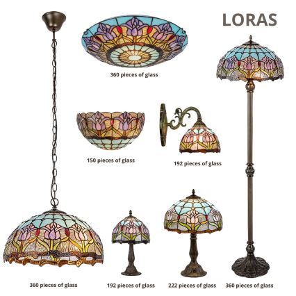 Brilagi - Επιτραπέζια λάμπα Tiffany από βιτρώ LORAS 1xE27/40W/230V