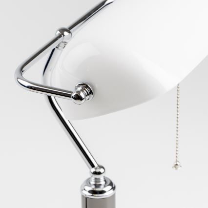 Brilagi - Επιτραπέζιο φωτιστικό BANK OFFICE 1xE27/60W/230V μαύρο/ασημί/λευκό