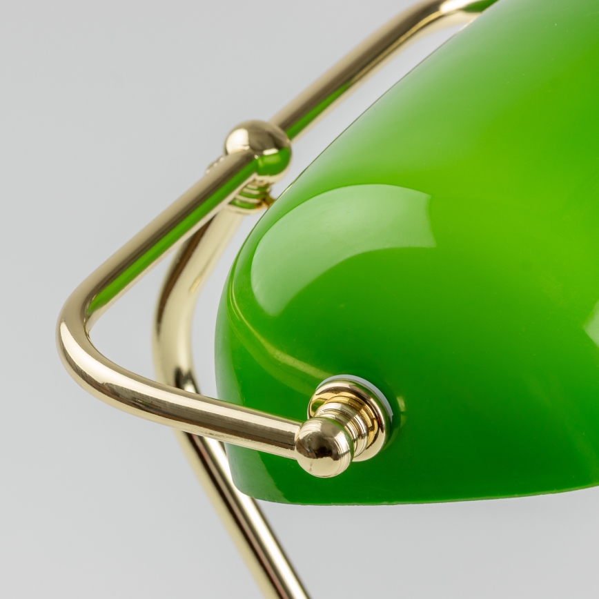 Brilagi - Επιτραπέζιο φωτιστικό BANK OFFICE 1xE27/60W/230V μαύρο/χρυσό/πράσινο