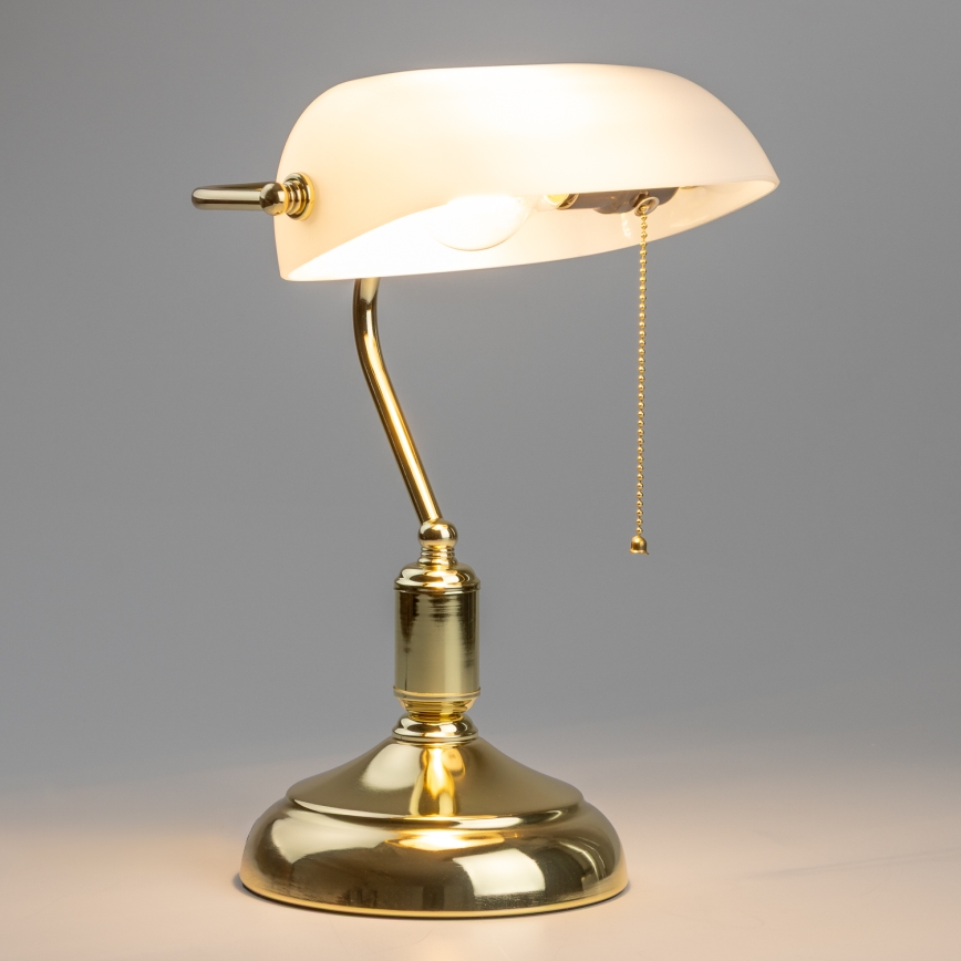 Brilagi - Επιτραπέζιο φωτιστικό BANK OFFICE 1xE27/60W/230V χρυσό/λευκό