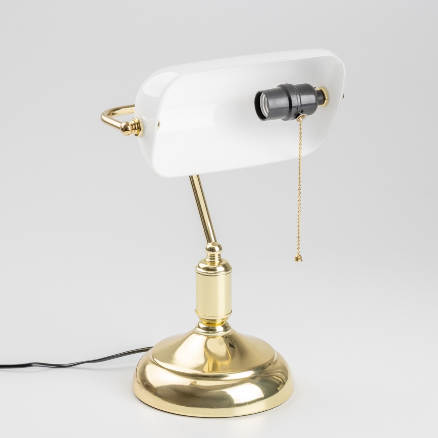 Brilagi - Επιτραπέζιο φωτιστικό BANK OFFICE 1xE27/60W/230V χρυσό/λευκό