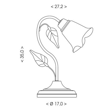 BRILAGI - Επιτραπέζιο φωτιστικό BLOSSOM 1xE27/40W/230V πατίνα/ορείχαλκος