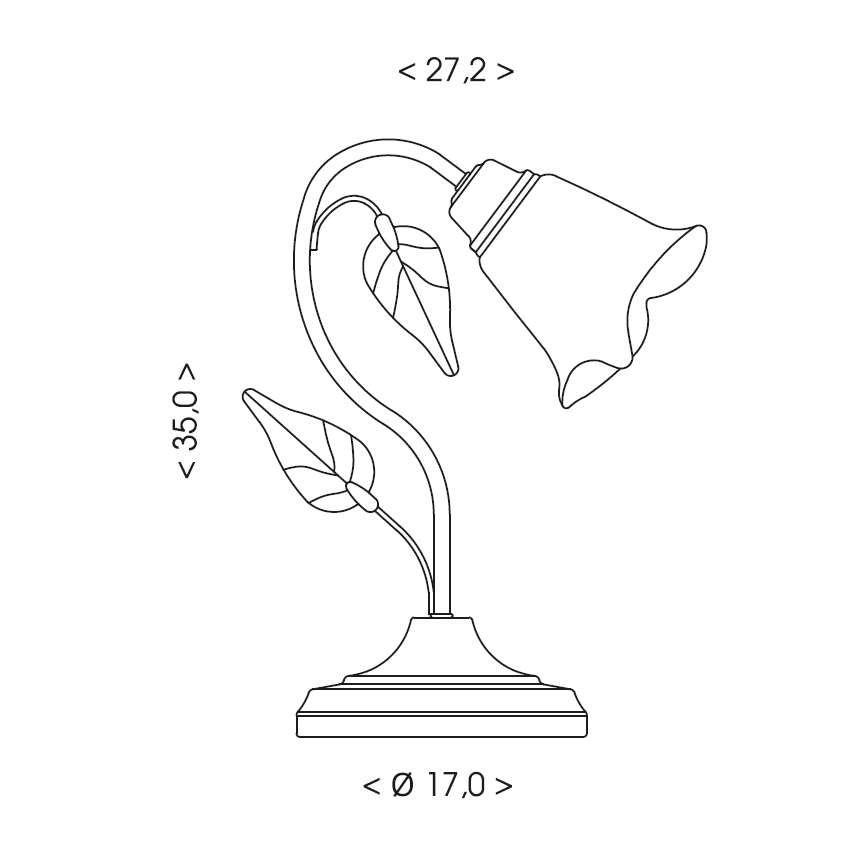 BRILAGI - Επιτραπέζιο φωτιστικό BLOSSOM 1xE27/40W/230V πατίνα/ορείχαλκος