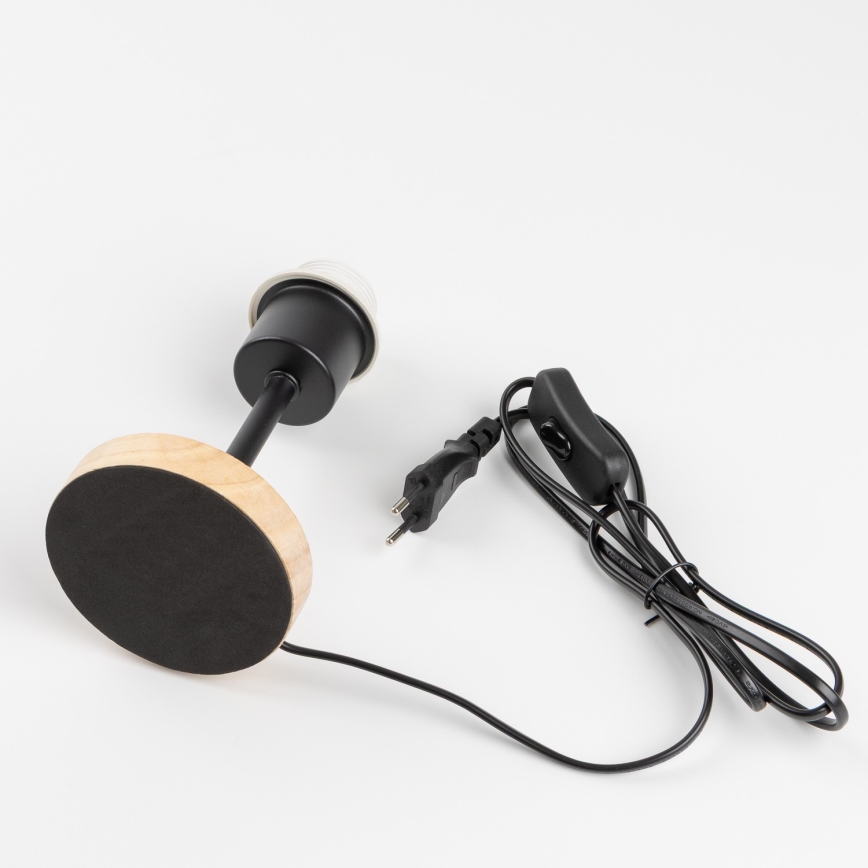 Brilagi - Παιδικό επιτραπέζιο φωτιστικό BOBO WOOD 1xE27/25W/230V δρυς/μαύρο/λευκό/ζωάκια
